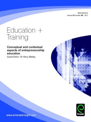 cover image of Education + Training, Volume 53, Issues 8 & 9